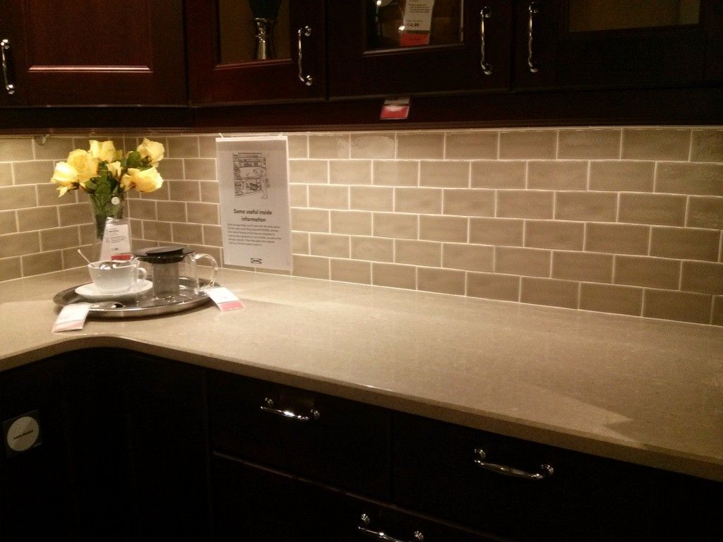 Subway tile kitchen backsplash