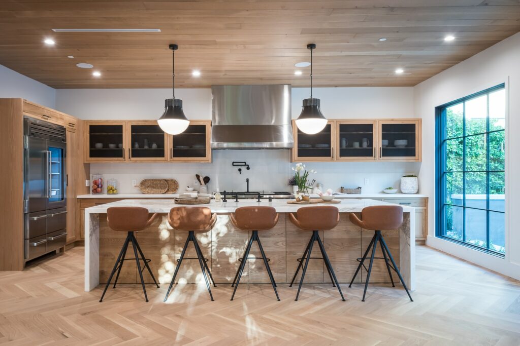 geometric kitchen flooring design