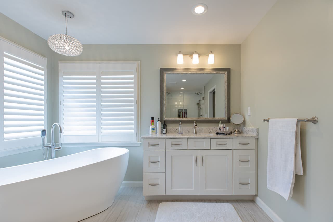 length of a bathroom remodel in Centreville