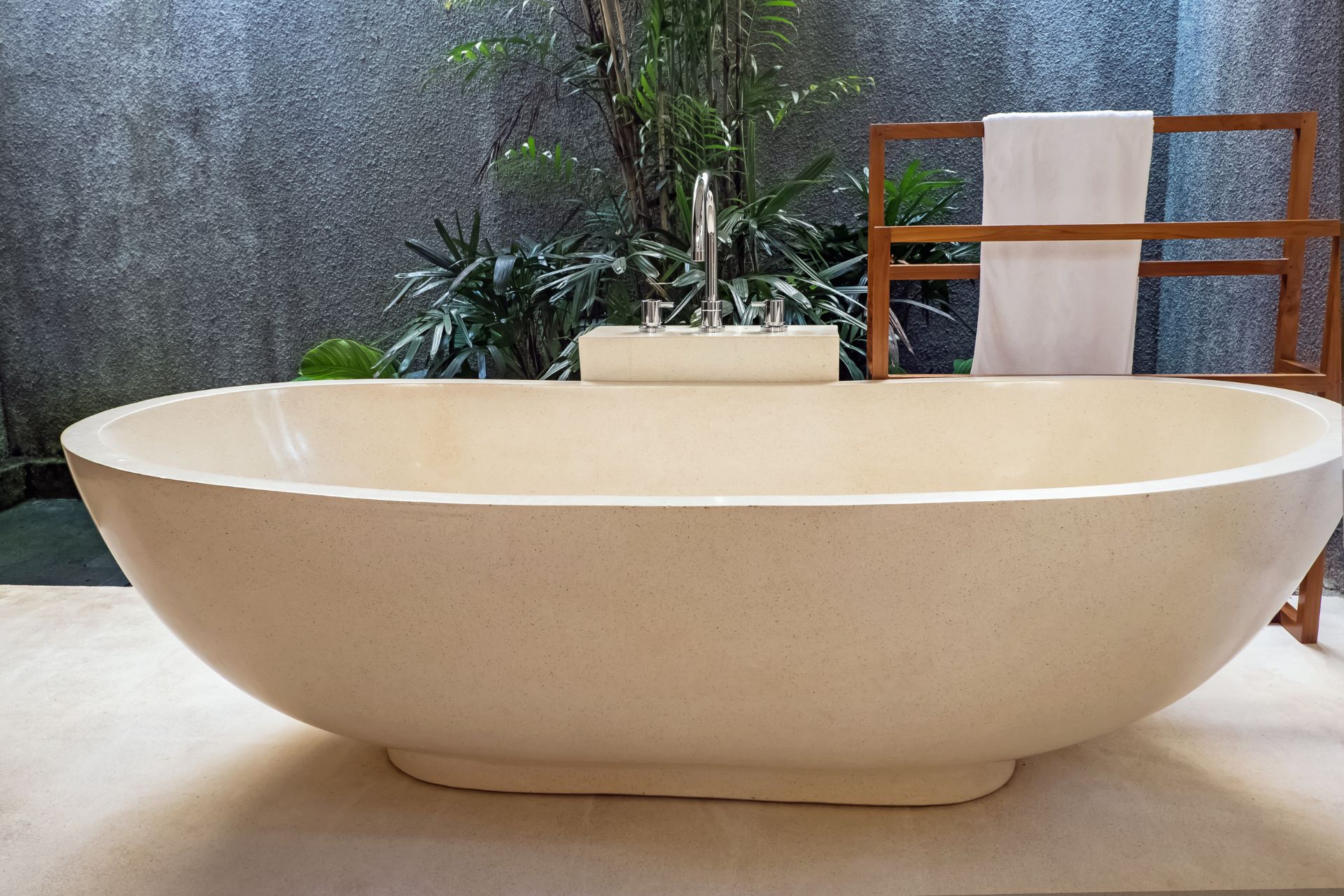 stone bathtub