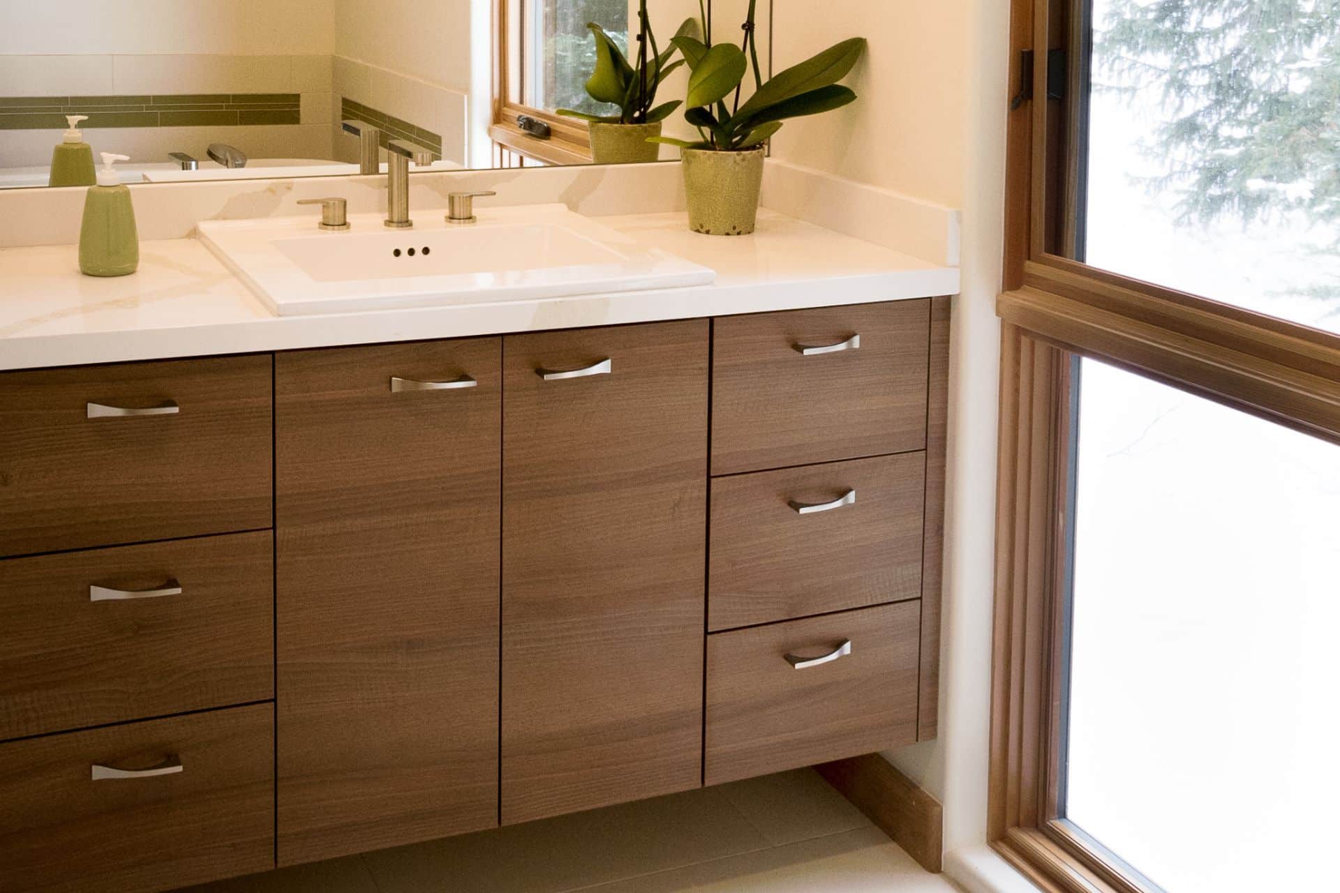 walnut bathroom vanity