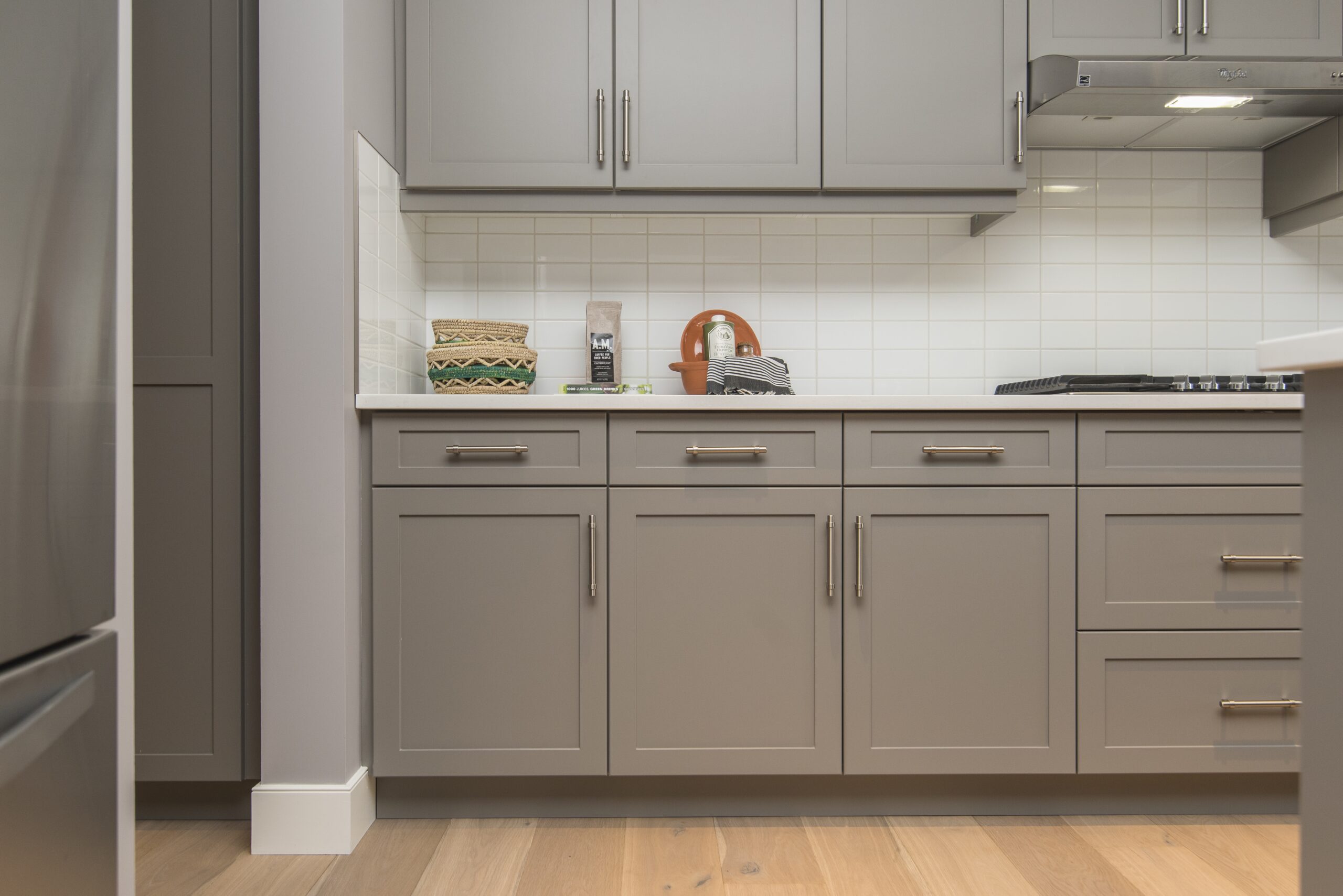 light gray kitchen cabinets